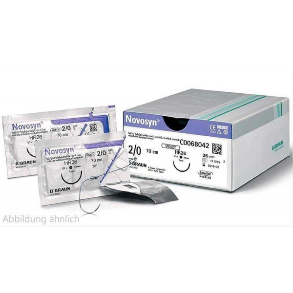 Nahtmaterial Braun Novosyn ungefärbt USP 3-0 C0069235