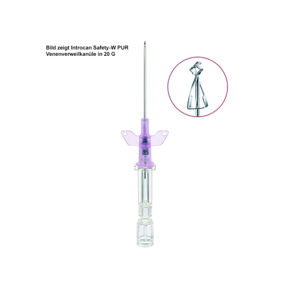 Introcan W Venenverweilkanüle 24 G, 0,7 mm, gelb, 19 mm Stichlänge