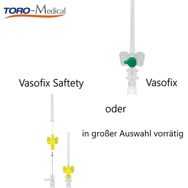 Vasofix Safety 18 G, 1,3 mm, grün, 45 mm Stichlänge, FEP VE = 50 Stück