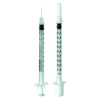 Omnican 50 Insulinspritzen, 0,5 ml, U-100 VE = 100 Stück mit integrierter Kanüle 0,30 x 12 mm