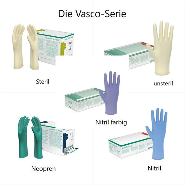 Vasco Nitril light Untersuchungshandschuhe unsteril puderfrei blau-XL- 90