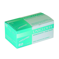 OP-Mundschutz 3-lagig 50 Gummib. blau Typ IIR EN14683