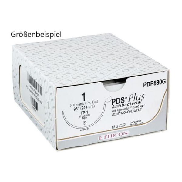 PDS Plus PS2 MULTIPASS 4/0=1,5 Nahtmaterial Fadenlänge 45 cm 36 Stück ungefärbt monofil02042023