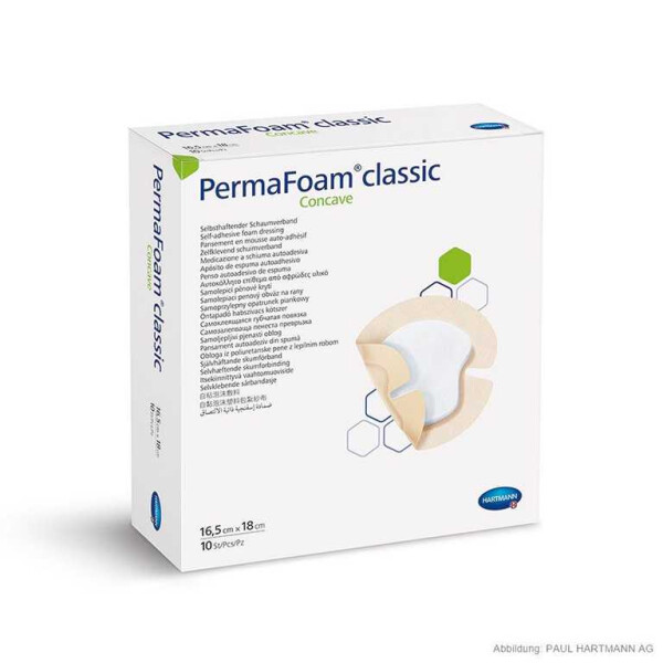 PermaFoam Classic concave Schaumverband steril 16,5x18cm VE = 10 Stck Stück