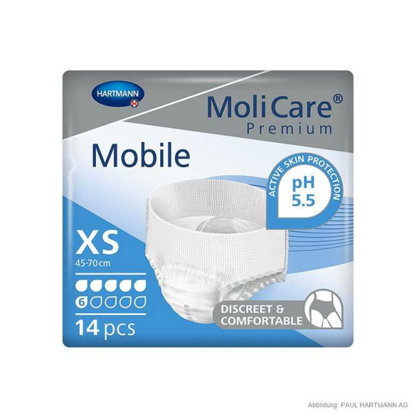 MoliCare Premium Mobile 6 Tropfen Inkontinenzslips Gr. XS 14 Stück