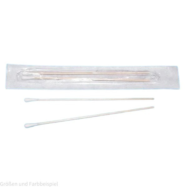 Wattestäbchen PP150x4mm O10mm Größe Kopf einz. steril 5x100