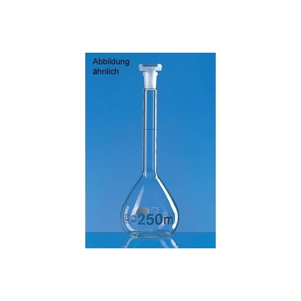 Messkolben mit Normalschliff und Rotpunkt PE-Stopfen 10ml