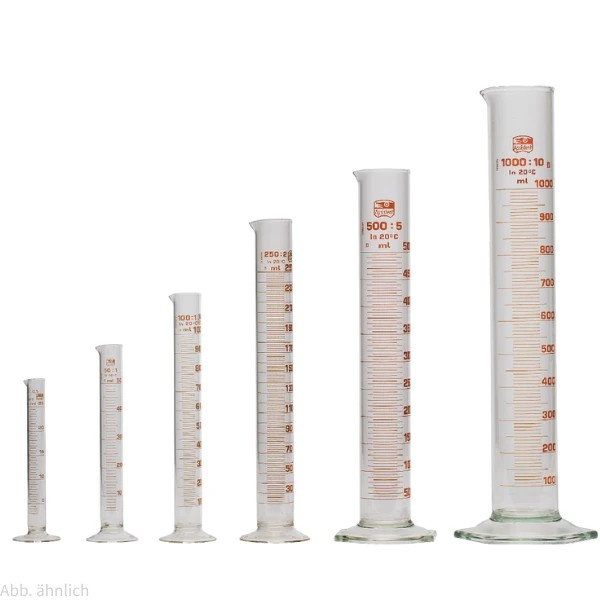 Messzylinder Glas 100ml hohe Form braune Graduierung