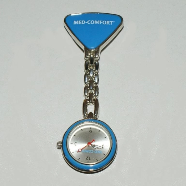 Schwesternuhr Metall mit Clip ca. 85cm gr&uuml;n