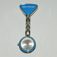 Schwesternuhr Metall mit Clip ca. 85cm gr&uuml;n