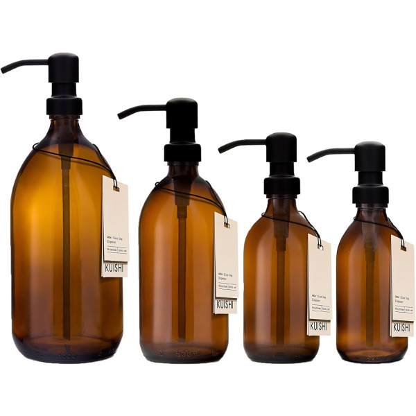 Braunglasflaschen für Dispenser 500ml GL32 quadratisch  10 Stück