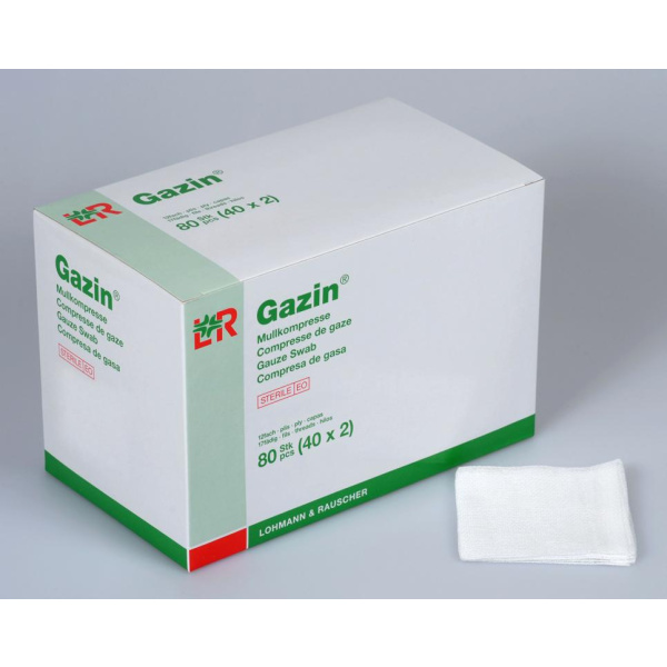 Gazin Kompressen steril,8-fach, 7,5 x 7,5 cm 20 x 5 Stück