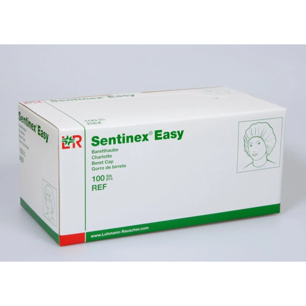 Sentinex OP-Haube Easy Baretthaube wei&szlig;  100 St&uuml;ck