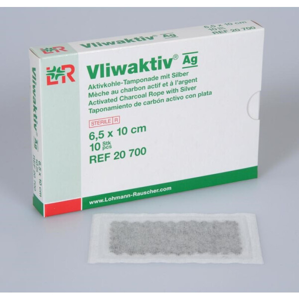 Vliwaktiv Ag Tamponade steril 10x15cm 10 Stück