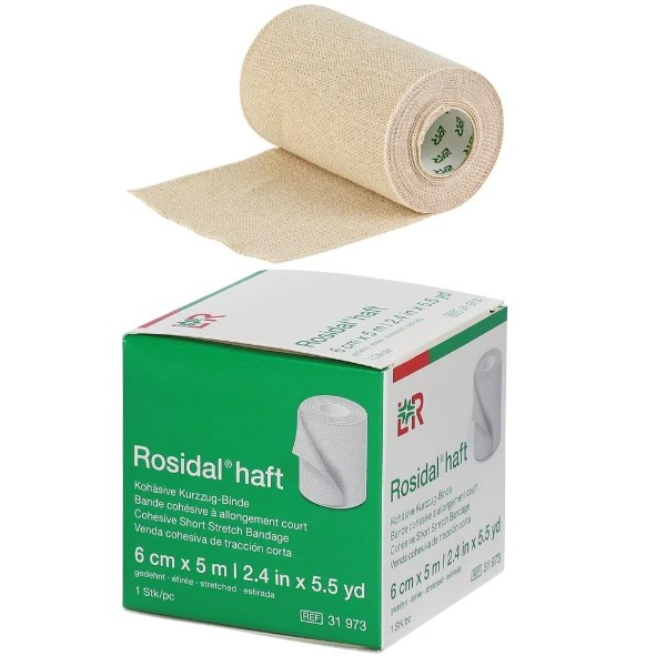 Rosidal haft-Binde einzeln eingesiegelt steril 5mx12cm 6 Stück