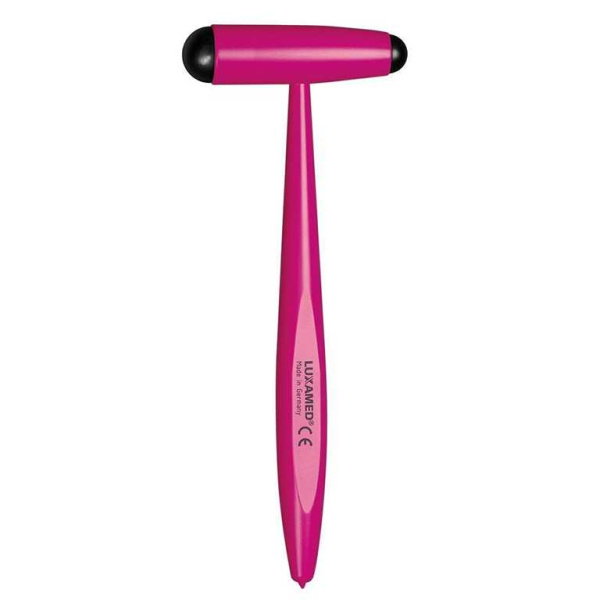 Reflexhammer nach Buck, klein, 18 cm,Aluminium, magenta
