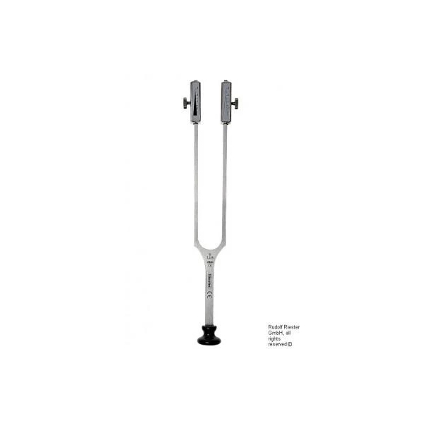 Stimmgabel nach Rydel Seiffer c64-c128 mit D&auml;mpfer und Fu&szlig;