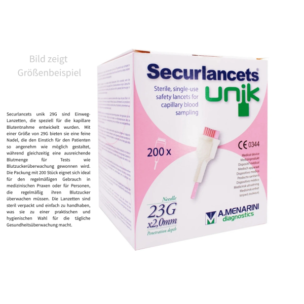 Securlancets unik 23G  200 St&uuml;ck