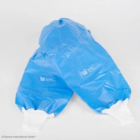Schutzmantel unsteril blau 50 mit Strickb&uuml;ndchen...