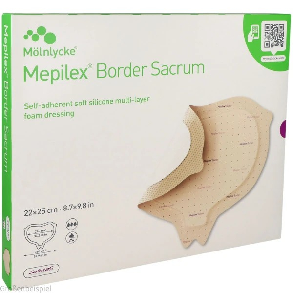 Mepilex Border Sacrum steril 16x20cm 10 Stück