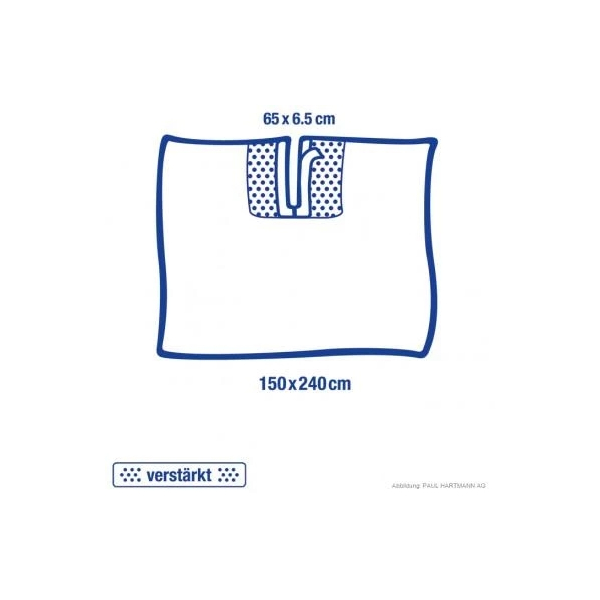 Schlitzt&uuml;cher steril 125x150cm 45cm 2x30