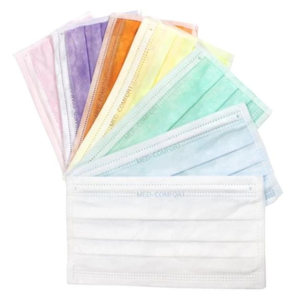 OP-Mundschutz 3-lagig gelb mitGummiband f&uuml;r Ohr  50 St&uuml;ck