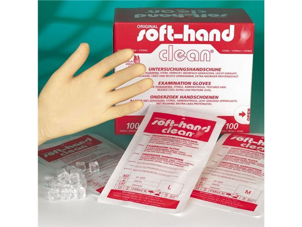 Latex Handschuhe Softhand puderfrei einzeln steril mittel VE = 100 Stück