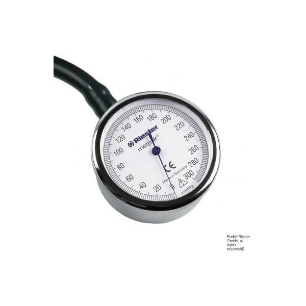 metpak Manometer verchromt mit Druck-Manschette  5 Liter