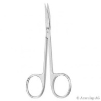 Iris- und Fadenschere, gebogen,spitz/spitz, 11,5 cm
