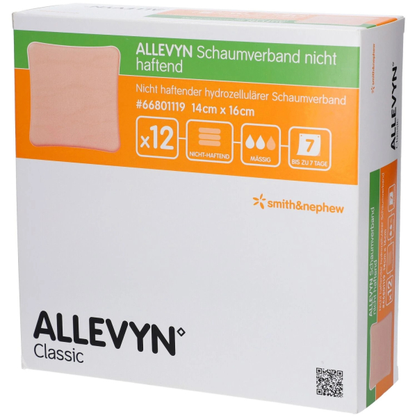 Allevyn Silber Schaumverband nicht haftend 4,5x5,5cm 12 Stück