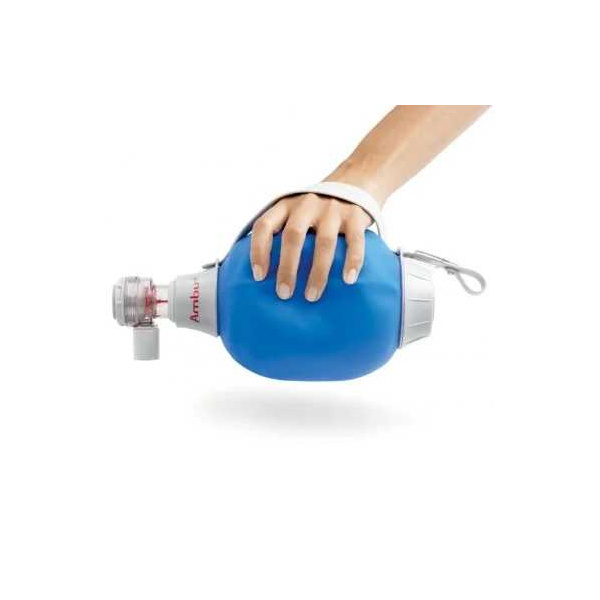 AMBU Mark IV, Beatmungsbeutel für Erwachsene und Kinder mit Einmembran-Patientenventil, O2-Reservoirbeutel und transparenter Silikonmaske Gr. 2 und 5UK = 6 Stück