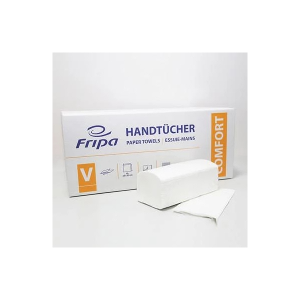 racon comfort Falthandtuch 2-lagig ZZ-F N-wei&szlig;24x23cm20x200 T&uuml;cher
