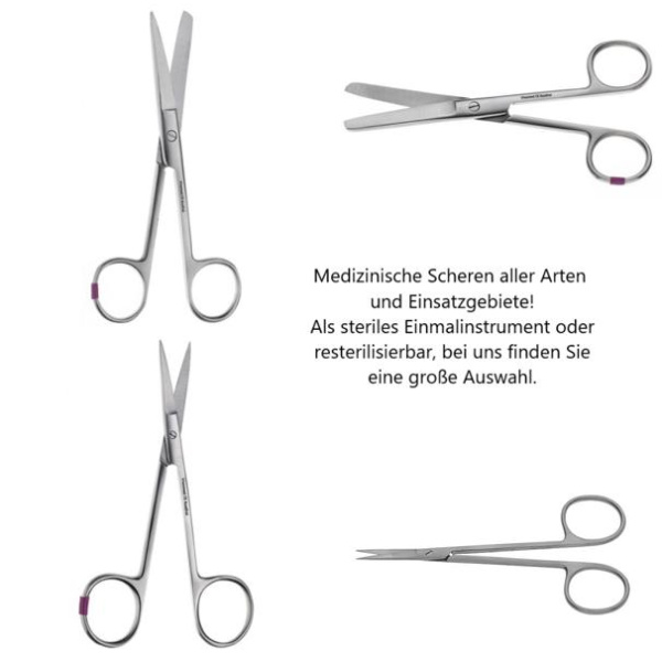 Metzenbaum Präparierschere, gebogen,stumpf/stumpf, 28,5 cm