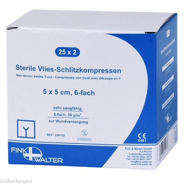 Schlitzkompressen VLIES 7,5x7,5cm, 4-fach Packung a 200 Kompressen