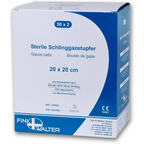 Schlingazetupfer steril 30x40cm, extragroß, Packung a 30x5 Stück