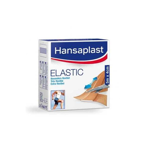 Hansaplast Elastic Wundschnellverband, hautfarben 5 m x 8 cm