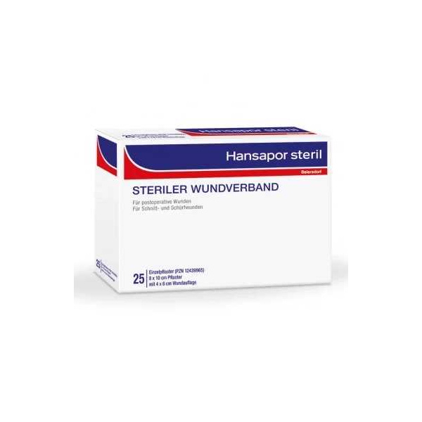 Hansapor steril Wundverband,8 x 10 cm 25 Stück