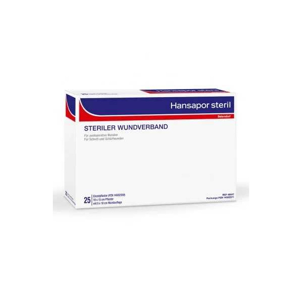 Hansapor steril Wundverband,10 x 15 cm 25 Stück