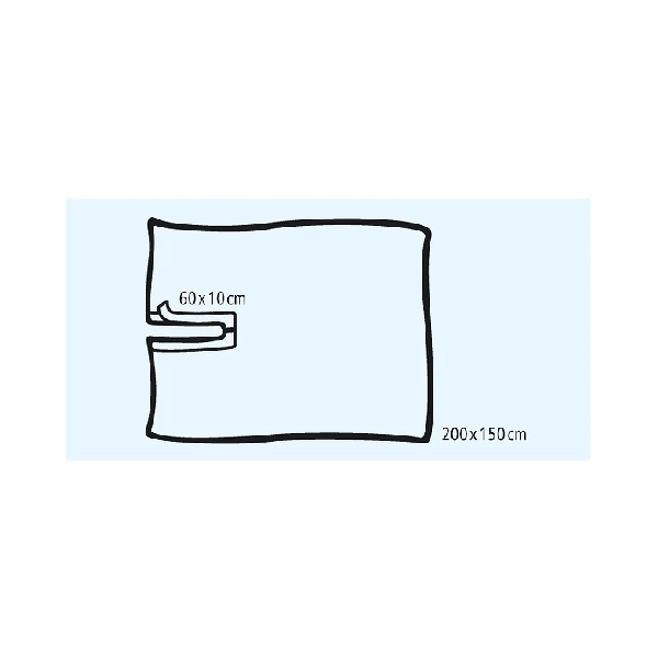 Foliodr. Protect Schlitztuch, steril, 225x280cm, 10x95cm,  13 St&uuml;ck