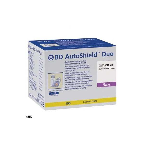 BD AutoShield Duo Pen-Nadel 30G 0,30x5mm 100 Stück