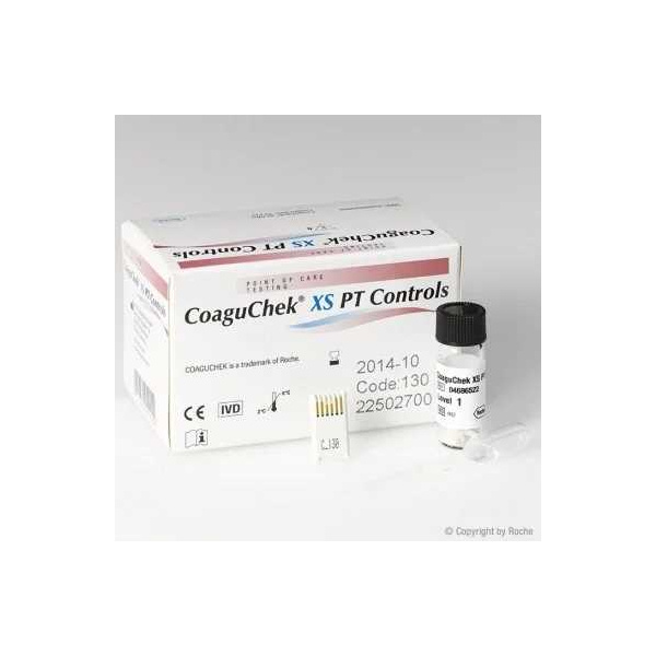 CoaguChek XS PT Controls Kontroll-Lösung 4 Stück **Kühlware**