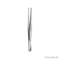 Pinzette, schmal, 1x2 Z&auml;hne, 18,5cm