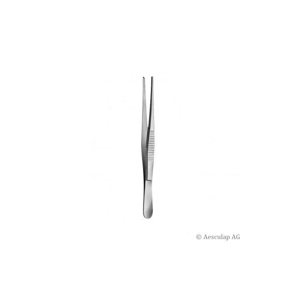 CUSHING Pinzette, 1x2 Z&auml;hne, gebogen, 17,5cm