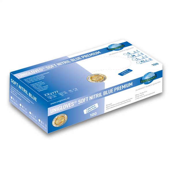 Nitril Handschuhe Soft Blau Premium unsteril verschiedene Größen