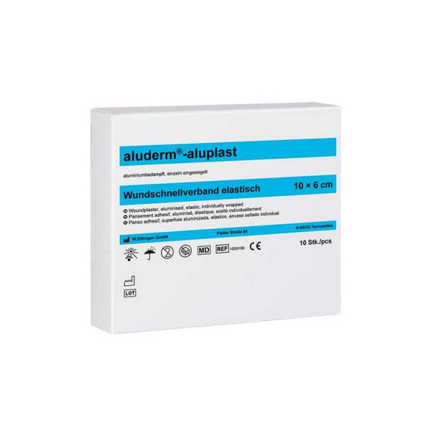 aluderm-aluplast Wundpflaster elastisch ca. 10 x 6 cm 10 Stück