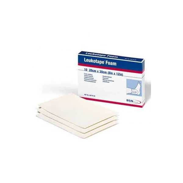 Leukotape Foam SchaumgummiPolstermaterial, 20 x 30 cm 10 Stück