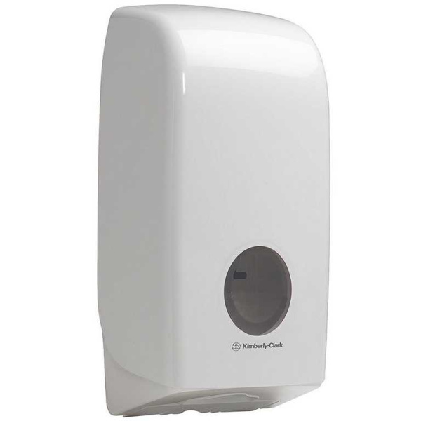 AQUARIUS Toilet Tissue Einzelblattspender, weiß, 34.1 x 16,9 x 12,3 cm Pal. = 126 Stück