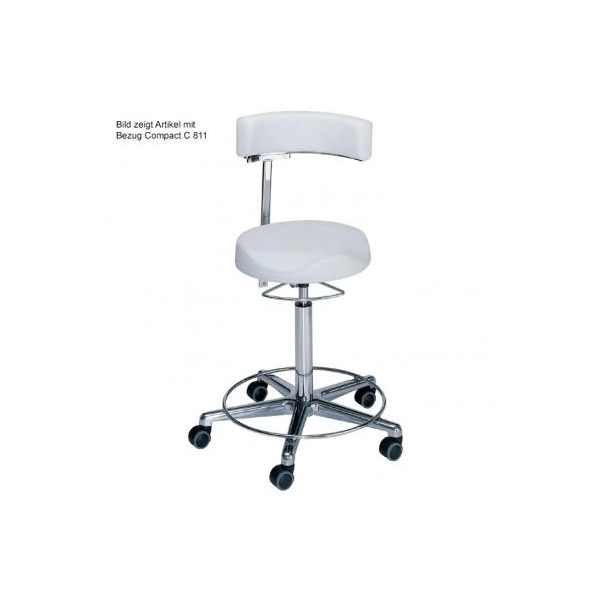 Arbeitsstuhl mit kleiner R&uuml;ckenlehne H&ouml;henverstellung 49 - 61 cm mit Ringausl&ouml;sung, ohne Fu&szlig;ring VE = Strecke St&uuml;ck