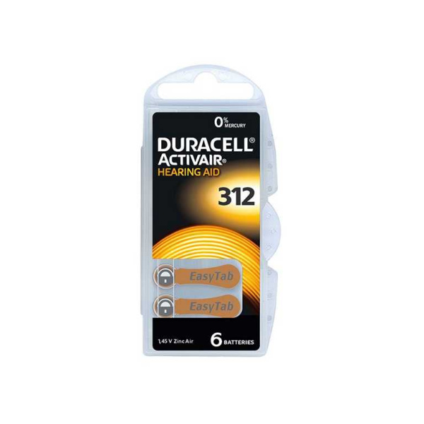 Batterie Typ Activair Typ DA 312, 1,45 V für Hörgeräte