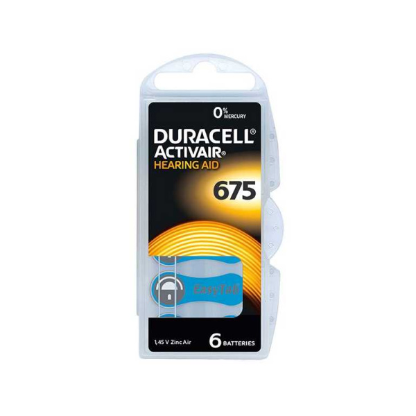 Batterie Activair Typ DA 675, 1,45 V für Hörgeräte